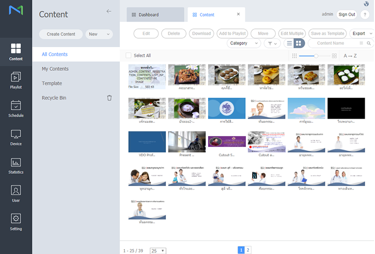 MagicInfo Content Management