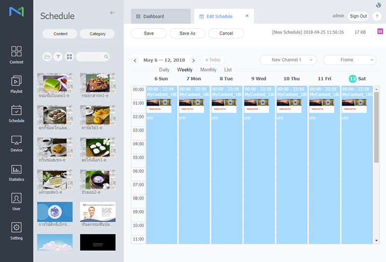 MagicInfo Scheduling