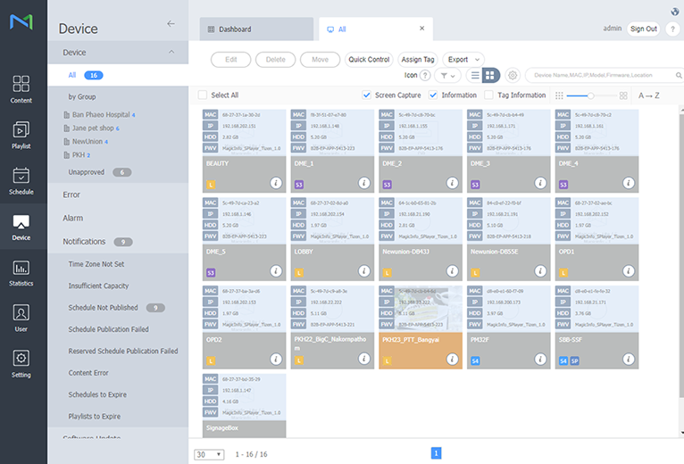 MagicInfo Device Management